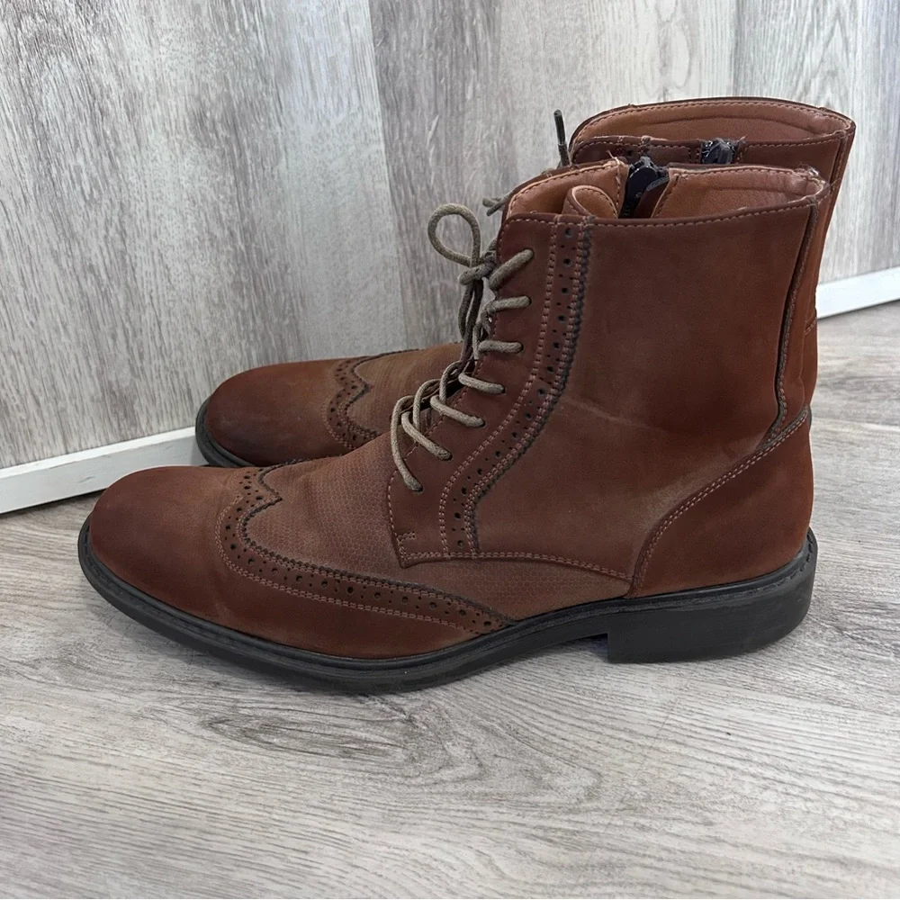 Unlisted Kenneth Cole Buzzer Oxford Boot Men 8.5 WingTip Brogue Preppy Masculine